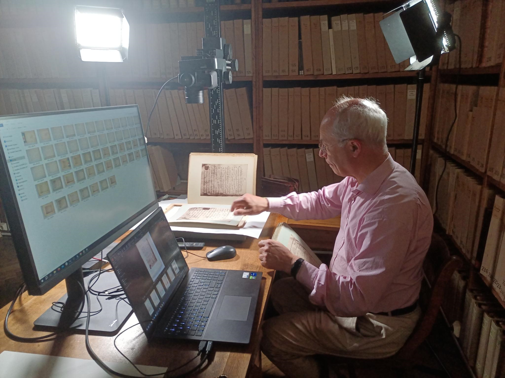 Repertorium Celebrates Milestone: Digitisation of the Solesmes Archive Completed! 5 Crochu Dominique au travail - Repertorium AI will revolutionise music scholarship, enhance streaming revenues, and empower musicians