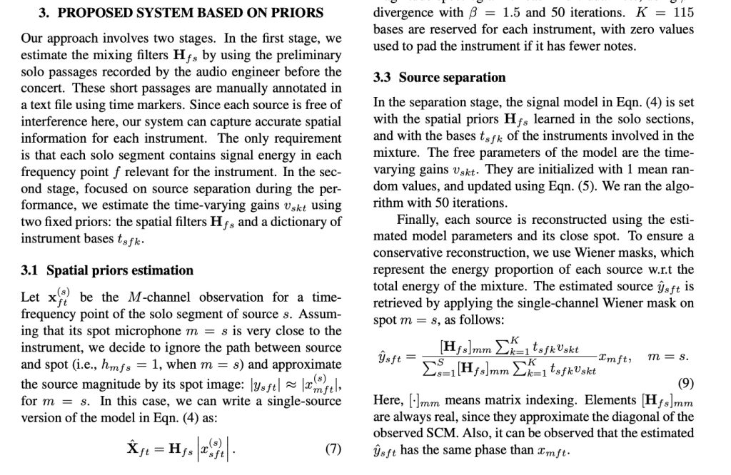 Presentation on Pre-trained Spatial Priors for Music Source Separation